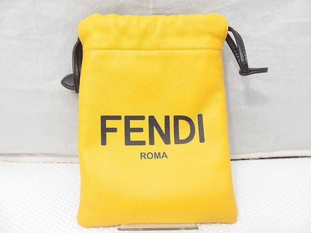 Fendi Pouch Clutch yellow